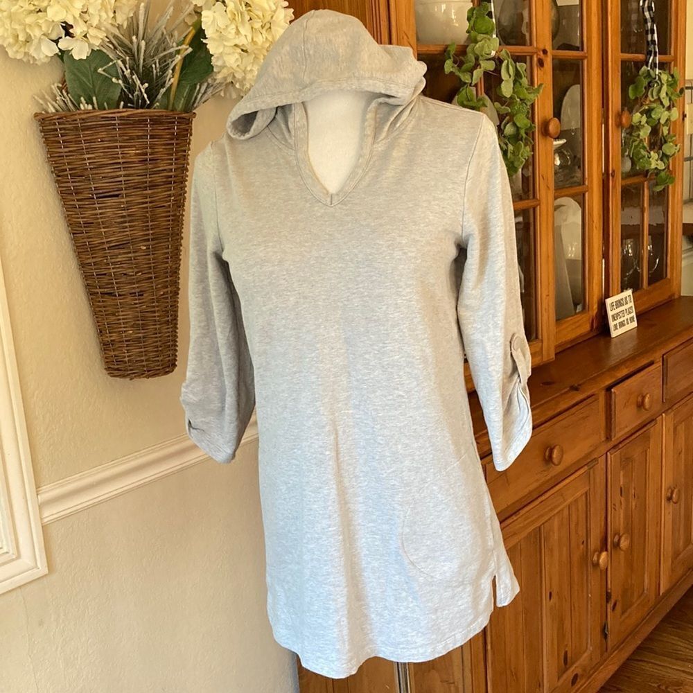 d & CO. Active Gray Hooded Sweatshirt Top Size XXS